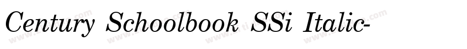 Century Schoolbook SSi Italic字体转换